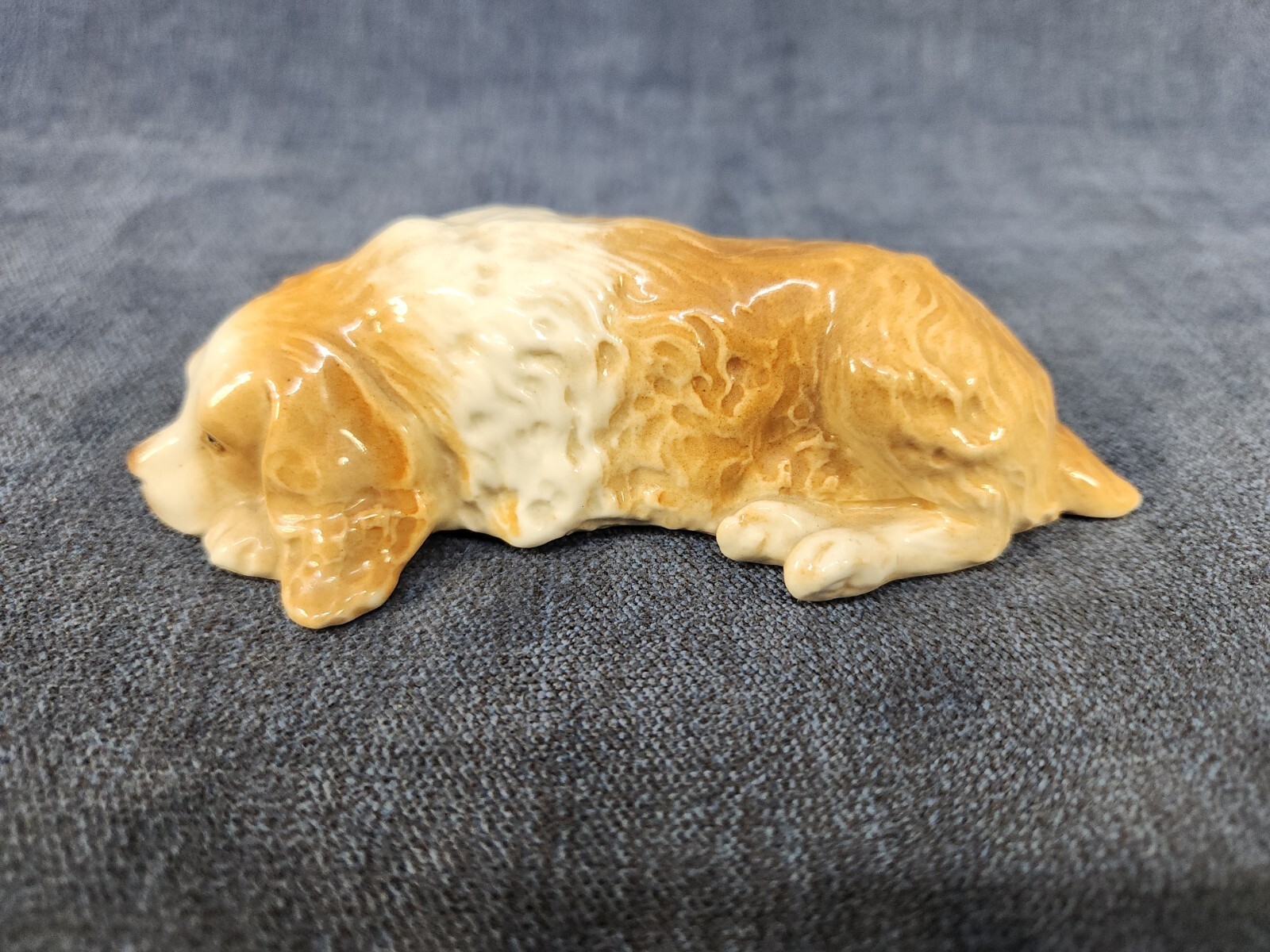 Hand Painted Branksome Pottery Cocker Spaniel Dog Figurine Vintage