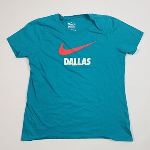 Womenâs Nike Dallas Teal W/ Pink Swoosh Logo Athletic Graphic Tee Shirt Size XL | eBay
