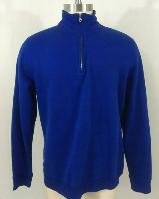St. John's Bay Men's Fleece Pullover Sweater Blue Size L eBay