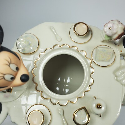 Lenox Disney Minnie & Mickey Mouse Teapot RARE Woodland Tea Party