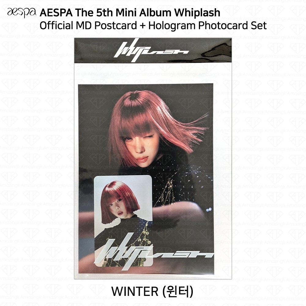Aespa 5th Mini Album Whiplash POP UP MD Postcard Book Hologram