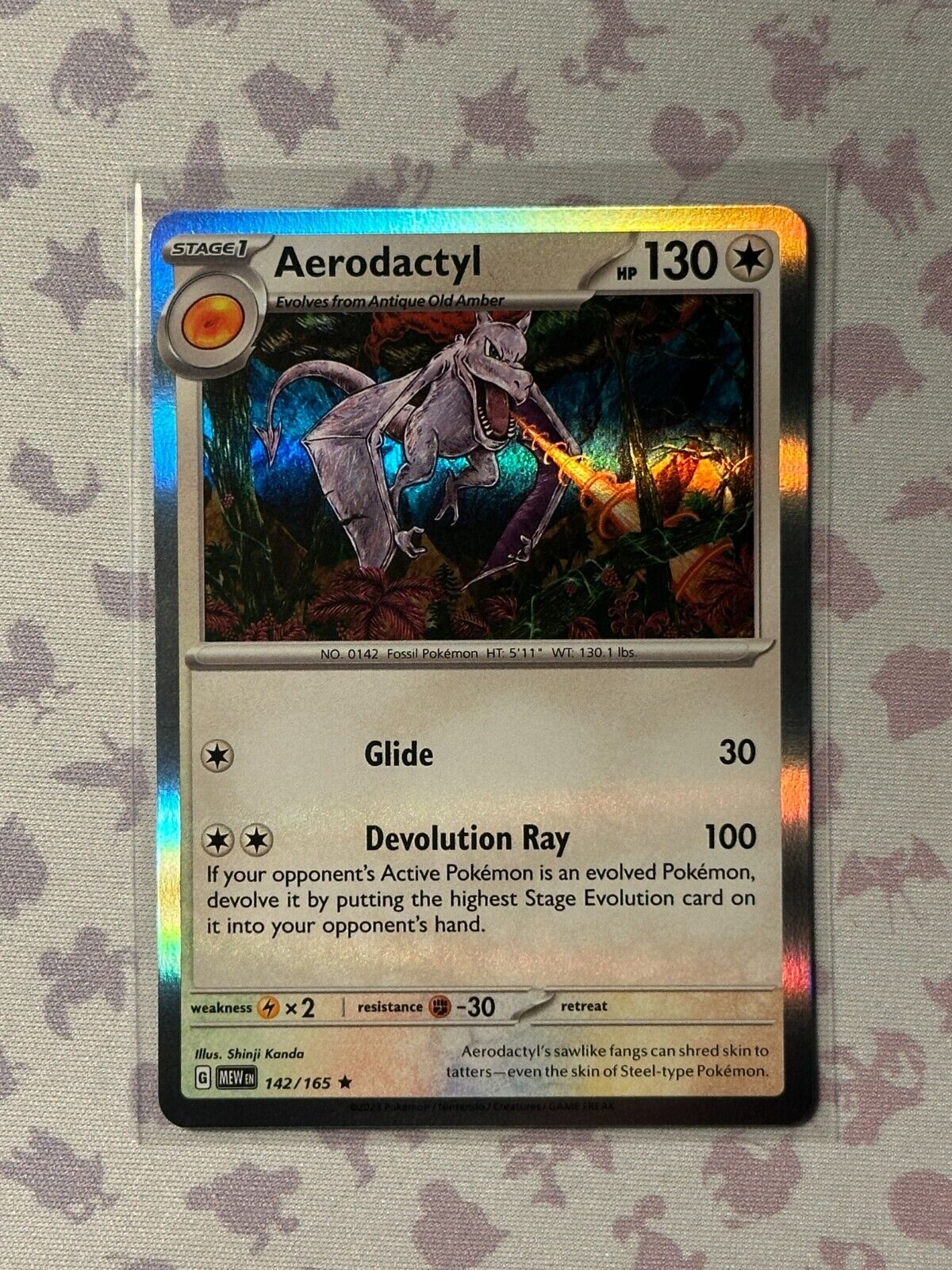 Pokemon 151- Aerodactyl (Masterball) Reverse Holo, Hobbies & Toys