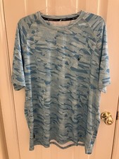 NWT Spyder Active Swim Surf Shirt UPF 30 Aqua Camo Mens Large - MSRP 68 REDUCED