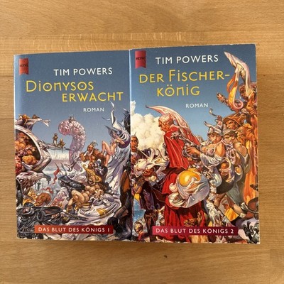 2x Tim Powers, Dionysos erwacht + Der Fischerkönig, Blut des Königs Bd. 1 + 2