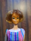 Barbie Doll 1958 Mattel Original Striped Swimsuit Short Hair & Yellow Bathrobe — photo 9