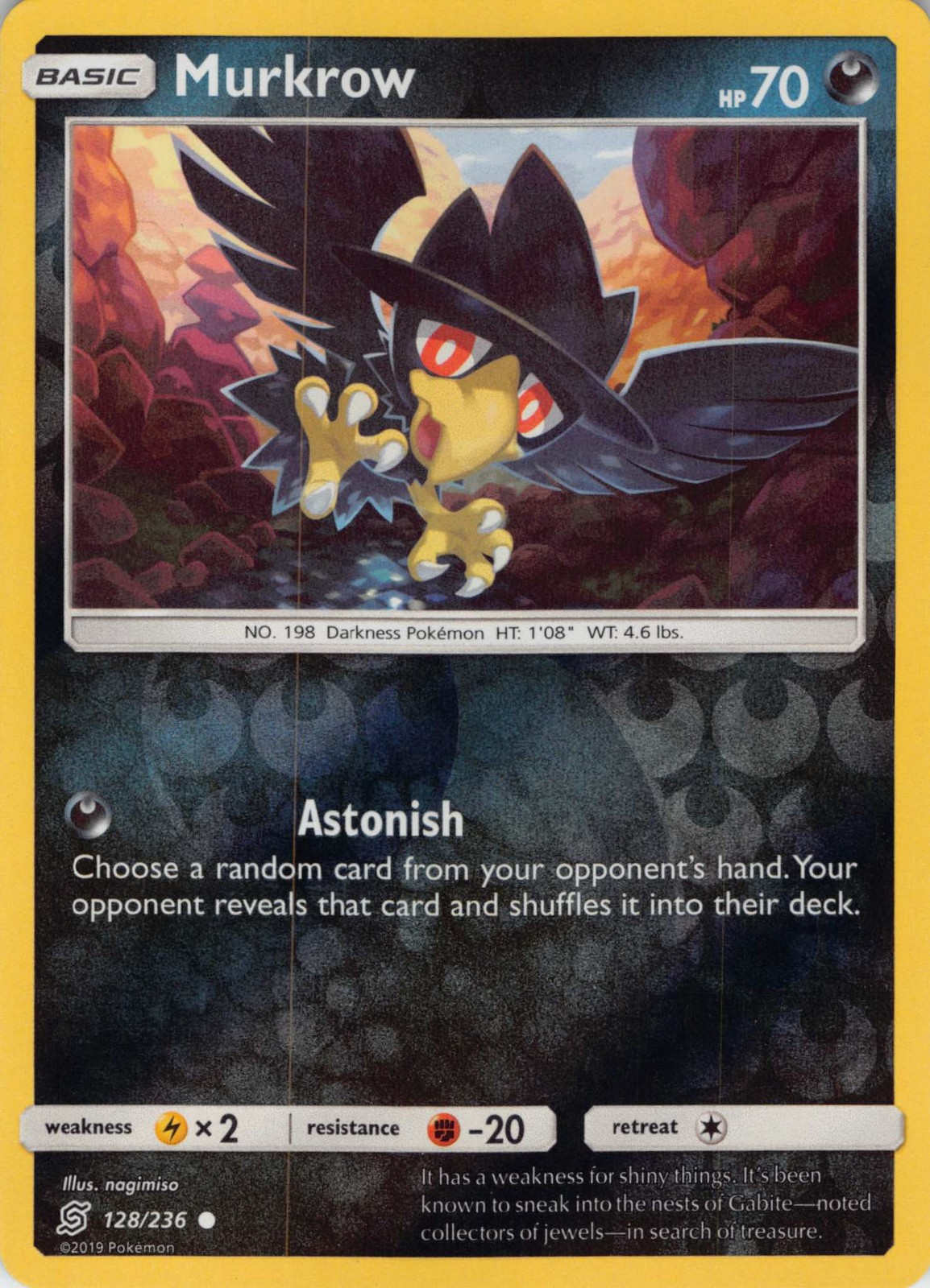 Murkrow (128) #128/236 Pokemon SM - Unified Minds Reverse Holo