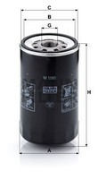 Mann-Filter W1160 ÖLfilter
