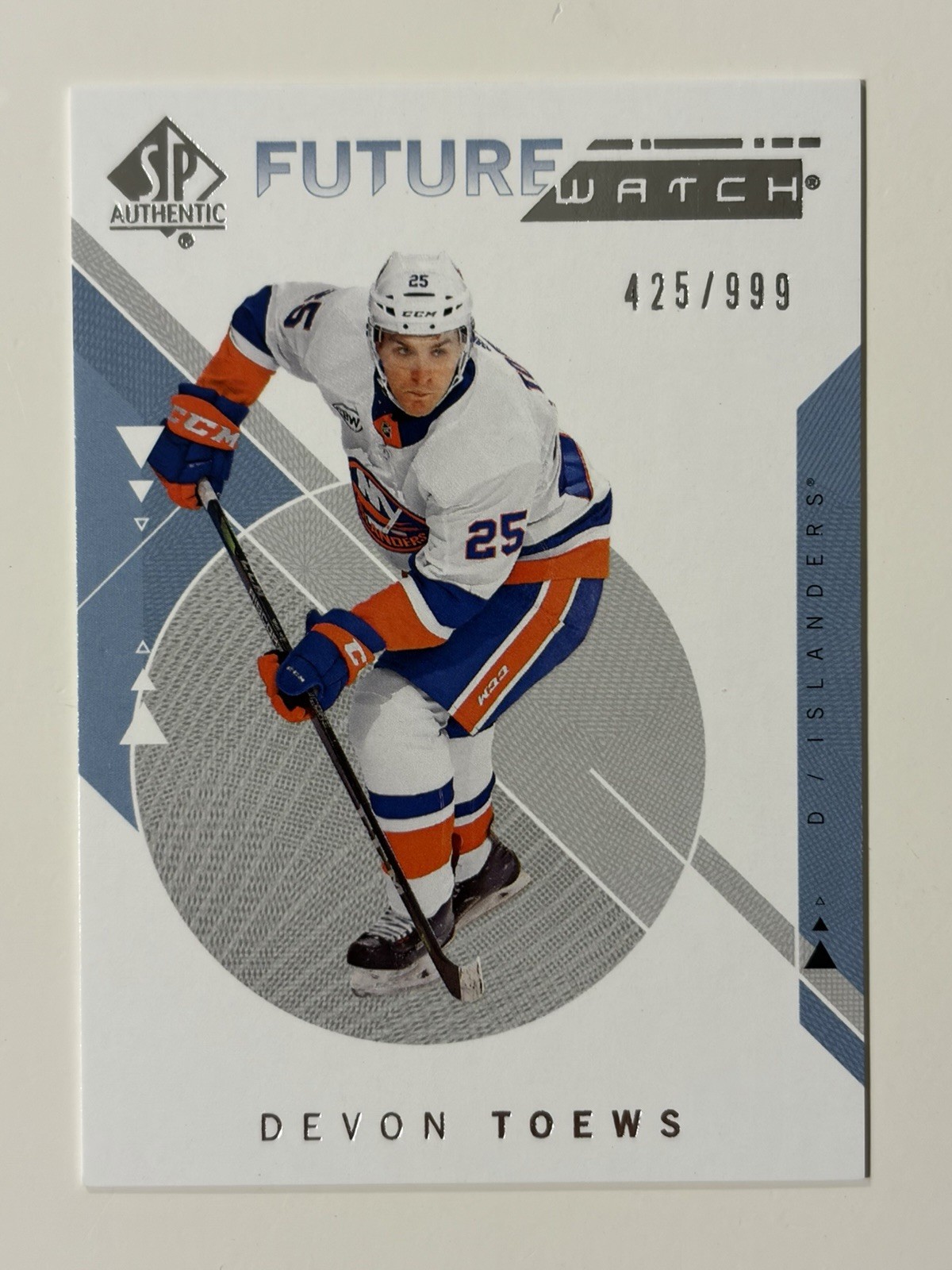 18-19 Upper Deck SP Authentic Future Watch /999 Devon Toews #236 Rookie RC