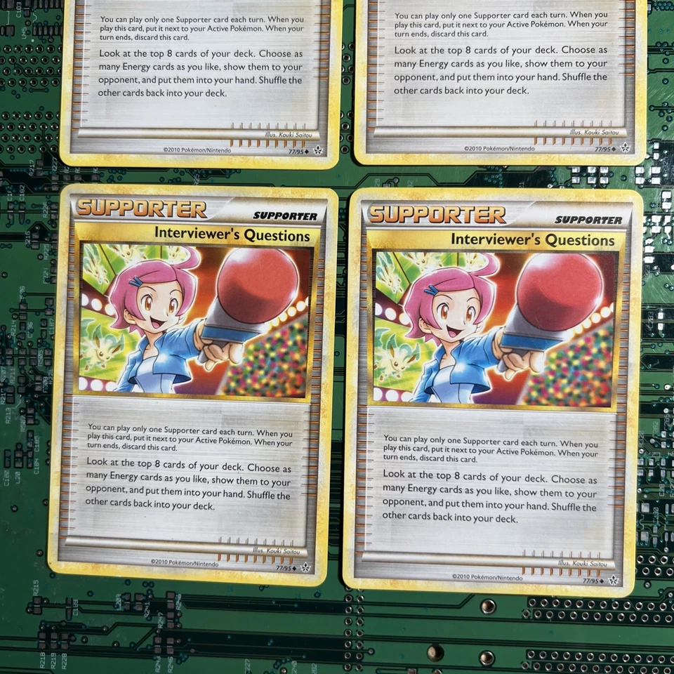 Interviewer's Questions 77/95 Unleashed Pokemon Card Trainer Non-Holo 4 - Image 3 of 4