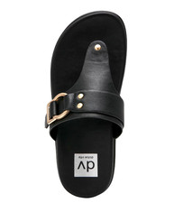 New 69.95 DV by Dolce Vita Women's Fashion Footbed Black Sandal - Size: 10