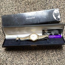 Accurist Women’s Quartz Analogue Two-Tone Bracelet Watch White Dial 24mm Ref 42