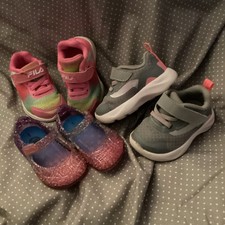 Girls Shoe Lot Size 3-4 Fila, Wonder Nation And Athletic Works