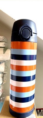 Pottery barn School Disney Lunch WATER BOTTLE LARGE Stripe Travel gift boy NEW [