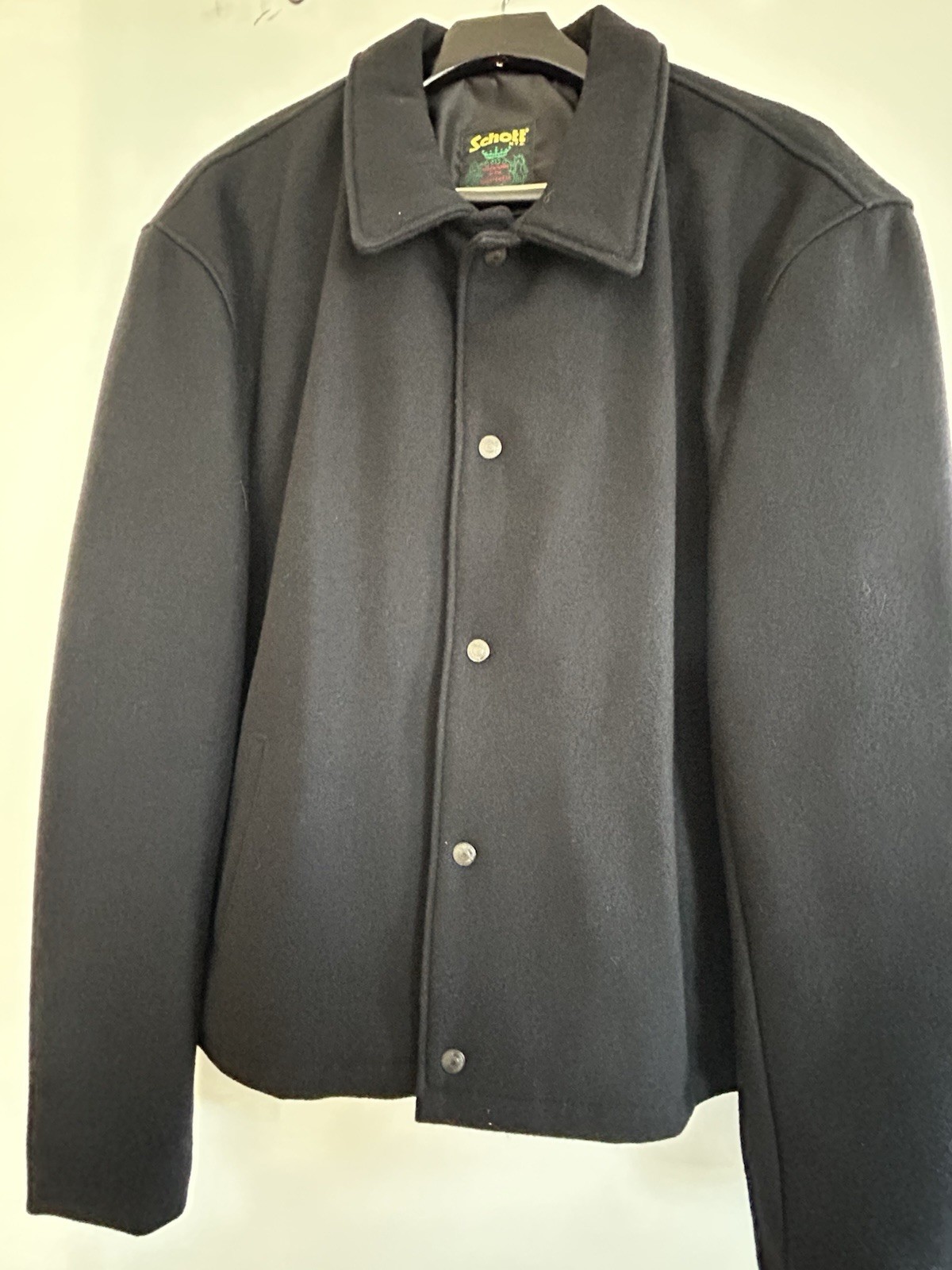 Schott NYC Wool Coach Jacket Dark Navy-2XL