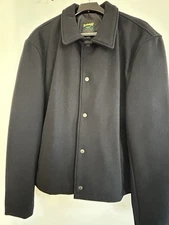 Schott NYC Wool Coach Jacket Dark Navy
