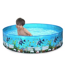 _Portable Non Inflation Hard Plastic Swimming Pool Folding Pool Family Swimming