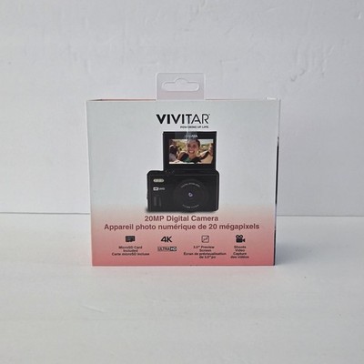 Vivitar 4K Ultra HD 20 MP Digital Camera 2.8'' Flip LCD 16GB MicroSD (VECXX99) 