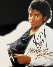 Foto firmata Michael Jackson con autografo COA 8x10 King of Pop Thriller Beat It