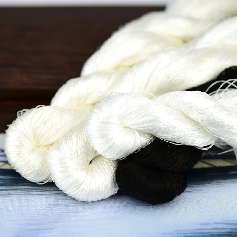 437 yards Natural Mulberry Silk Thread Hand Embroidery Floss DIY Sewing Craft - Image 3 of 4