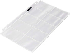 25Pck Basics Plastic Business Card Holder Protector Sleeves for 3Ring Binder