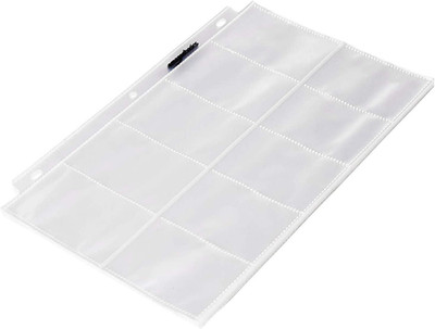 25Pck Basics Plastic Business Card Holder Protector Sleeves for 3Ring Binder