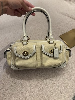 バッグ COACH Legacy Satchel Bag White y2k Limited Edition RARE-Vintage Y2K Coach Legacy N:A05Q - 1874