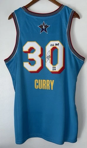 Stephen Curry "ASG MVP" Signed 2025 NBA All-Star Game Jersey Warriors USASM BAS