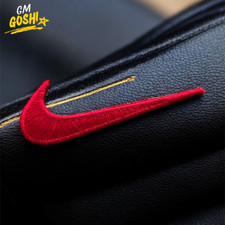 Red Embroiderd Swoosh 2.5" Size Iron On Embroidery Patch Pack of 4