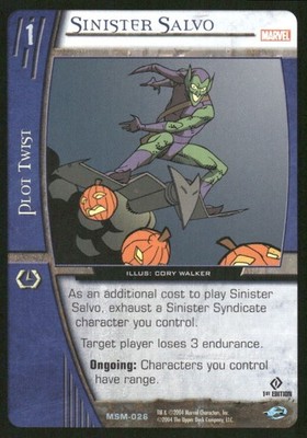 Sinister Salvo Green Goblin 2004 Marvel vs System Spider-Man TCG Card (NM)