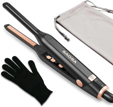 Mini Pencil Flat Iron for Short Hair - 0.3" Ultra-Thin Hair Straightener Curle
