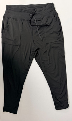 Xersion Women s Jogger Pants Large Black Quick Dri Athletic Lounge