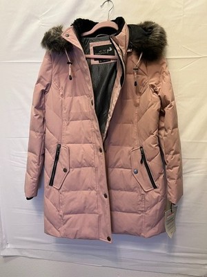 Arctic Expedition Pink Quilted Heavyweight  Faux Fur Hood Parka SIZE S  NEW