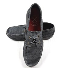 Twisted X Womens Driving Moc Grey Textured Leather Shoes Size 7.5 M