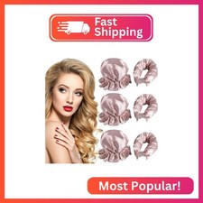 NuAngela Heatless Curls Overnight Hair Curlers, 6 PCS Satin Flexi Rods Set