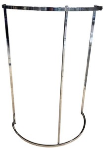 Chrome Metal Retail Clothing Display Stand / Garment Rack – Modern Store Fixture