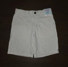 NEW BOYS CAT JACK STRIPED FLAT FRONT SHORTS SIZE 8