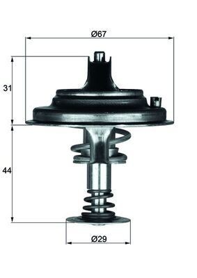NEU - Mahle TX2680D1 Thermostat, KüHlmittel FüR MERCEDES-BENZ-image