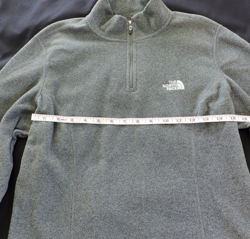 North Face Women's Gray Medium Pullover Sweatshirt Zipper Free Shipping - Picture 3 of 10