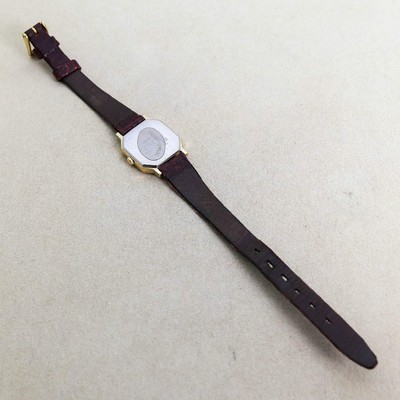 SEIKO Octagon Ladies Watch Quartz Gold Dial Vintage Slim