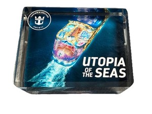 Royal Caribbean Color Glass Collectible Utopia of The Seas Crown Anchor Society