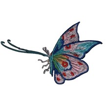 BEAUTIFUL BUTTERFLY  SO CUTE IRON ON PATCH   ONE FREE STICKER