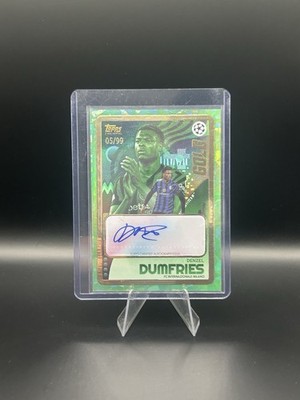 Topps 2024/25 UCC Gold Denzel Dumfries /99 Green Auto Insert Inter Milan