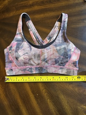 Lululemon Stash N  Run Bra Womens 4 Sun Dazed Multi Pink