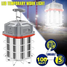 100 Watts LED Temporary Work Light Linkable Jobsite Work Lamp Construct Lighting