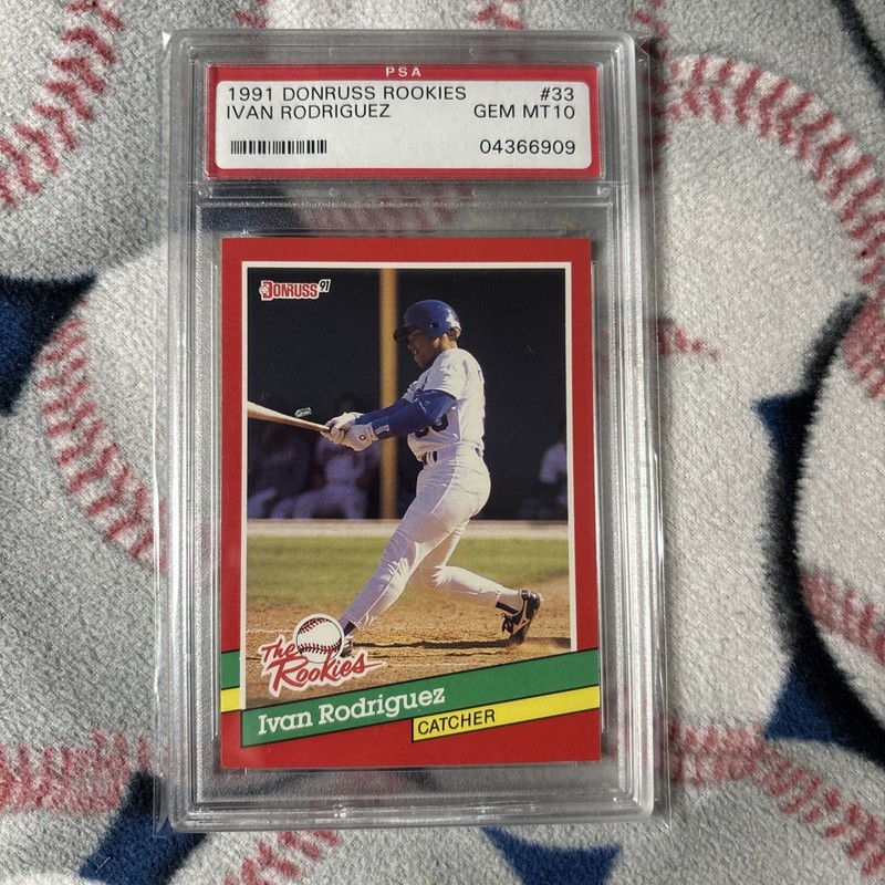 1991 Donruss the Rookies Ivan Rodriguez #33 (RC) PSA 10
