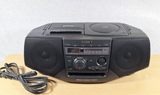 Sony CFD-V35 CD AM/FM Radio Cassette Boombox Mega Bass Tested Works 