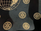 Rotary International Black Glass Coin Dish 7x5" Rectangle — photo 4