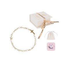 Cafzed Baby Baptism Bracelet with Cross - Baptism Gifts for Girl, Infant Boys...