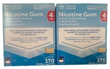 2 PK Rite Aid Stop Smoking Aid Gum 2mg 170ct Original EXP 11/2026 FREE SHIPPING 