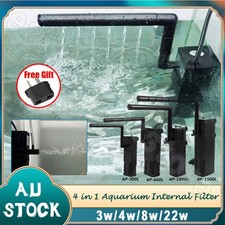 ECO 4 in 1 Fish Tank Aquarium Submersible Water Power Filter Pump 200-1000L/H OZ